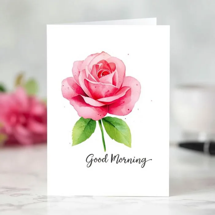 Pink Rose Good Morning Images