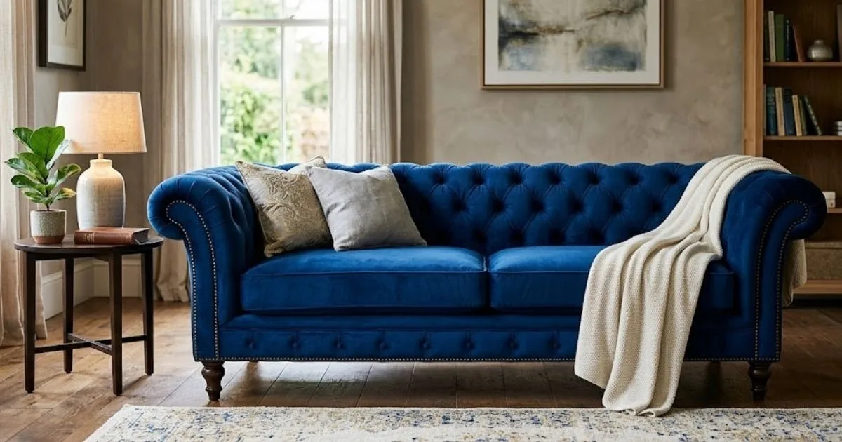 Blue Velvet Sofa How to Style It in Modern Living Rooms (2026 Guide)