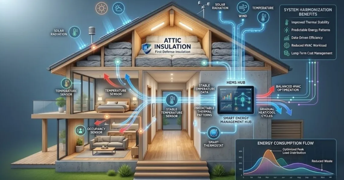 The Impact of Attic Insulation on Smart Home Energy Management Systems