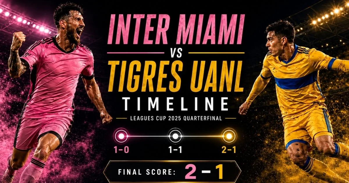 Inter Miami vs Tigres UANL Timeline